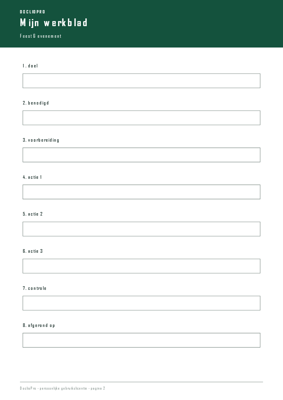 Inhoudsvoorbeeld 2 van Feest & evenement Complete Checklist