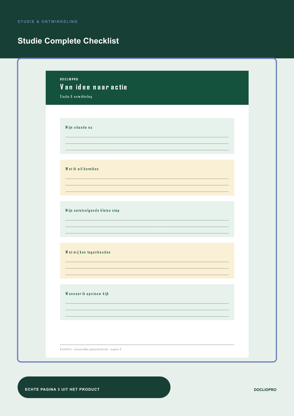 Inhoudsvoorbeeld 3 van Studie Complete Checklist
