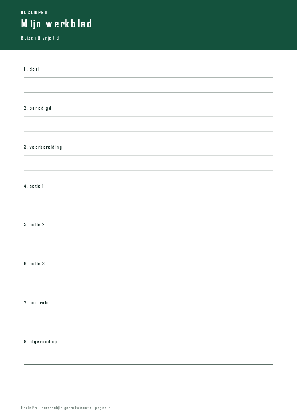 Inhoudsvoorbeeld 2 van Reizen Complete Checklist
