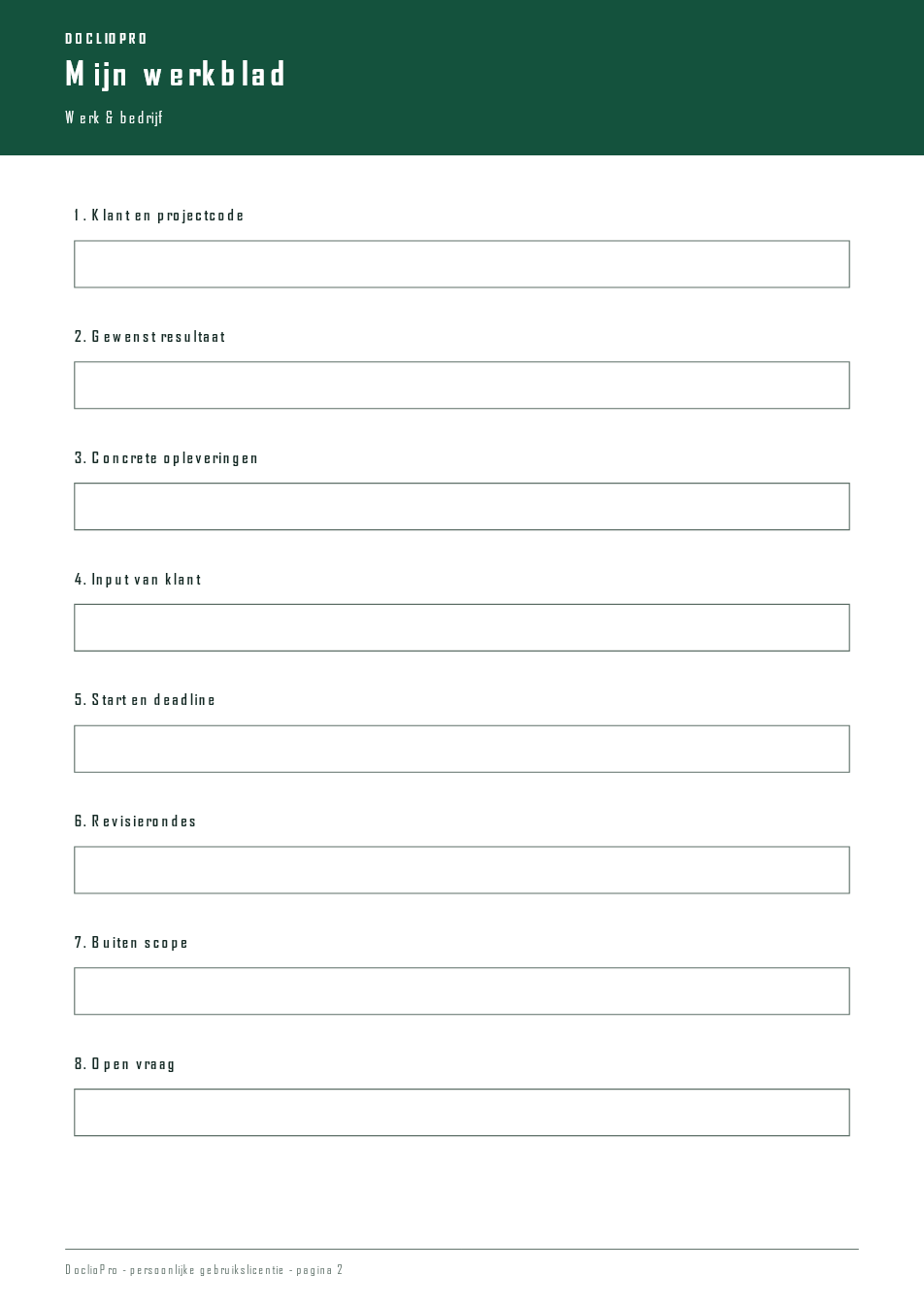 Inhoudsvoorbeeld 2 van Freelance Offertevoorbereider
