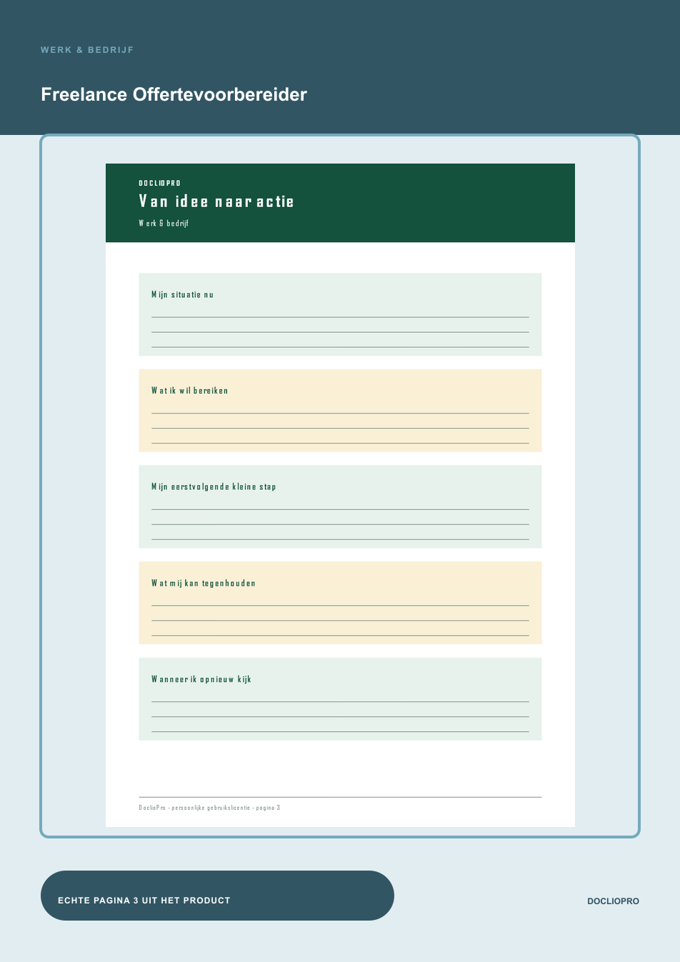 Inhoudsvoorbeeld 3 van Freelance Offertevoorbereider