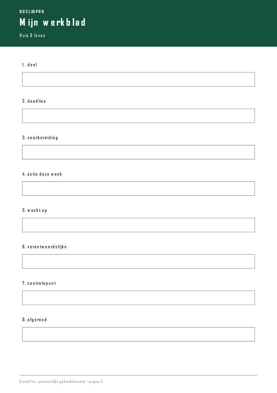 Inhoudsvoorbeeld 2 van Verhuizen Masterchecklist